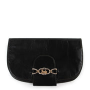 Buy an authentic second hand Celine Black Leather Wallet with Horse Carriage Hardware Logo in good pre-loved condition at Labellov