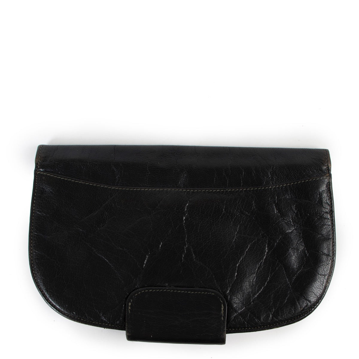 Buy an authentic second hand Celine Black Leather Wallet with Horse Carriage Hardware Logo in good pre-loved condition at Labellov