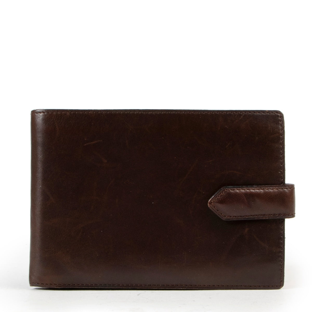 Delvaux Brown box calfskin leather wallet in very good condition on Labellov site