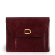 Buy an authentic second hand Delvaux Burgundy Leather Wallet in very good condition at Labellov