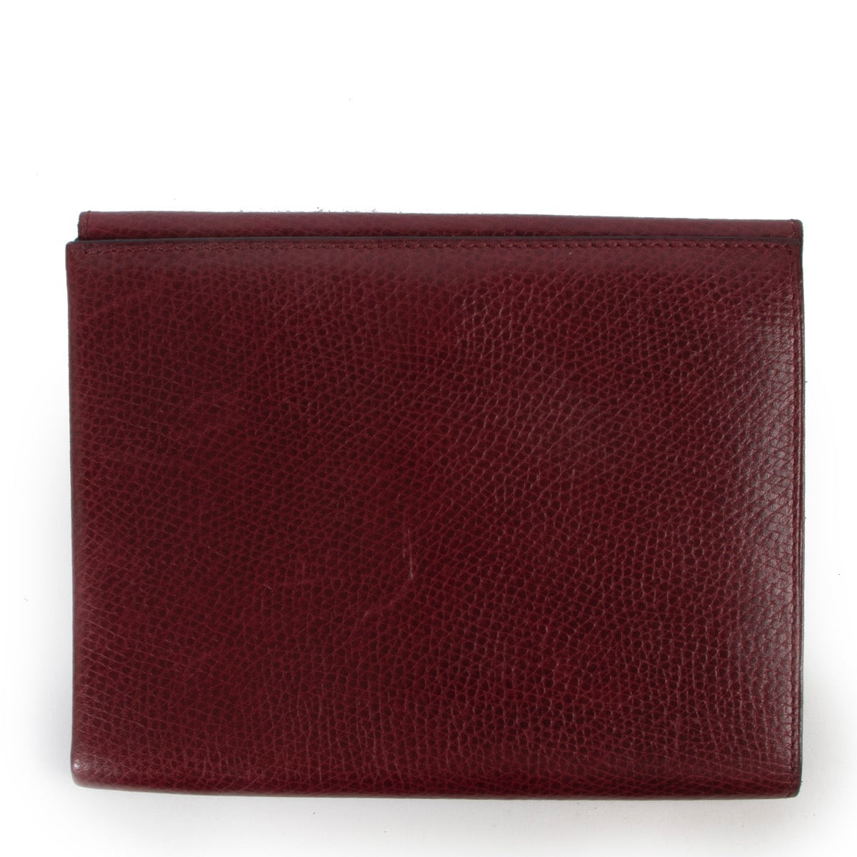 Buy an authentic second hand Delvaux Burgundy Leather Wallet in very good condition at Labellov