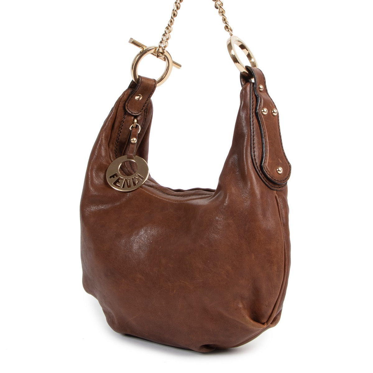 Achetez un sac à bandoulière Fendi d'occasion en brun foncé sur un site internet fiable.