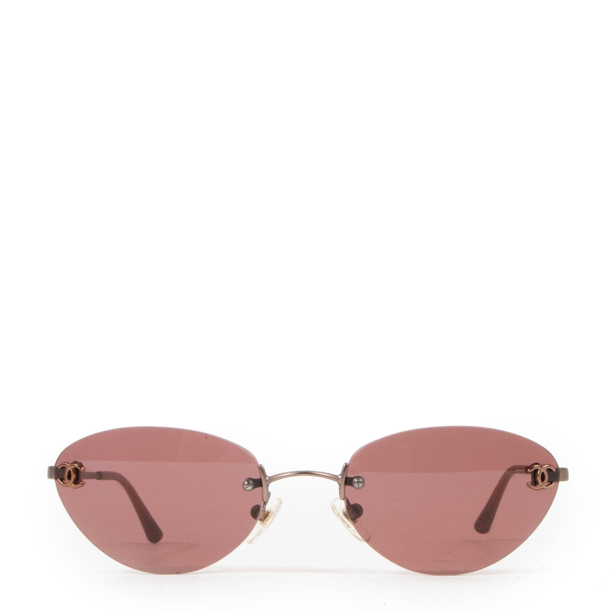Chanel 4003 Vintage Brown CC Oval Shaped Sunglasses