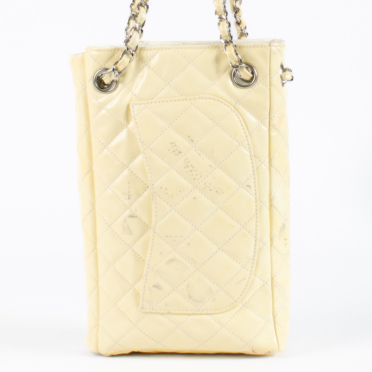 Chanel Yellow Patent Leather Classic Bucket