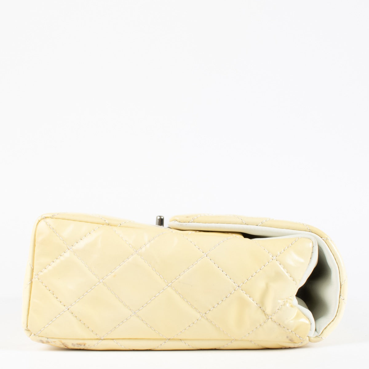 Chanel Yellow Patent Leather Classic Bucket