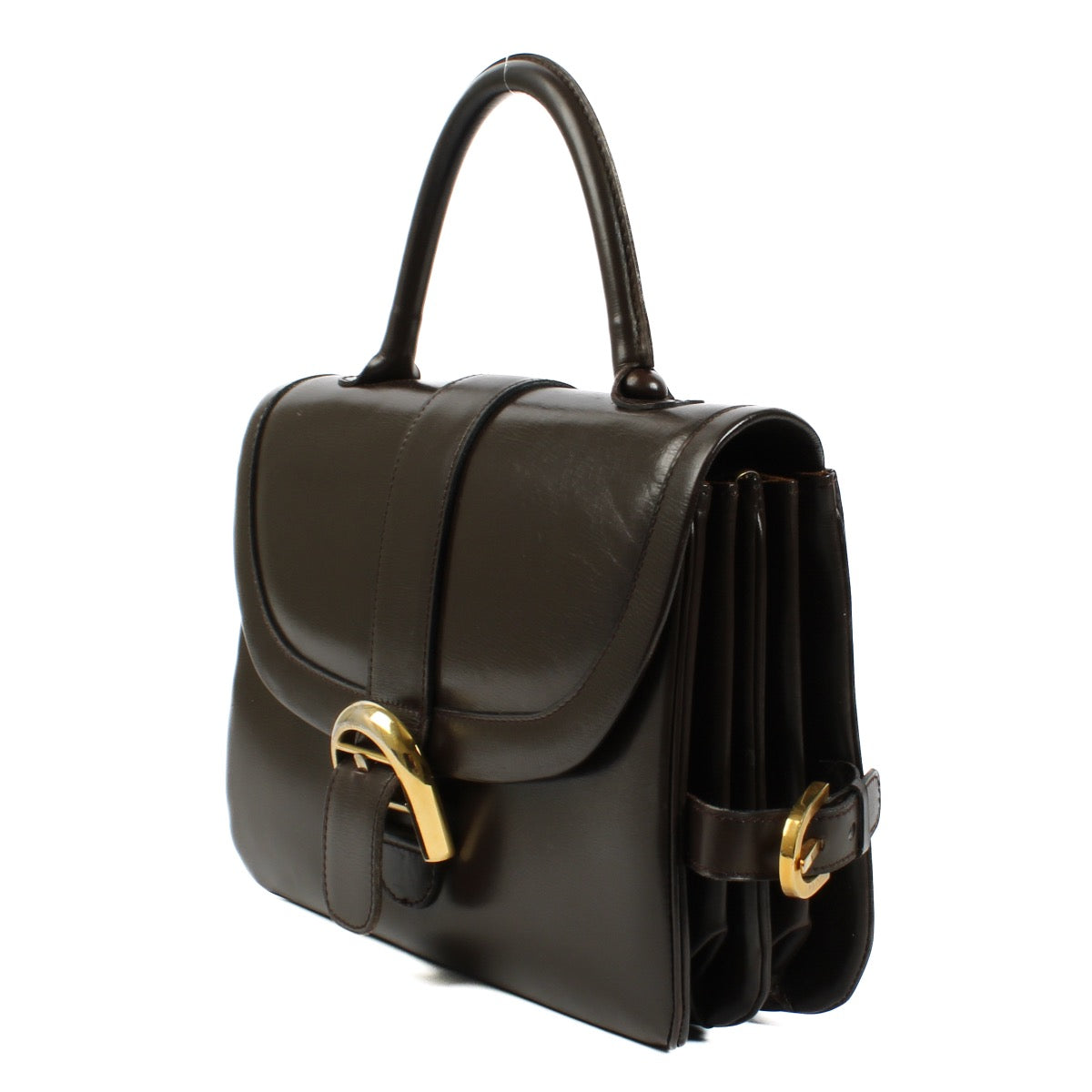 shop 100% authentic second hand Delvaux Brown Box Calf Brillant Rouilly Bag on Labellov.com