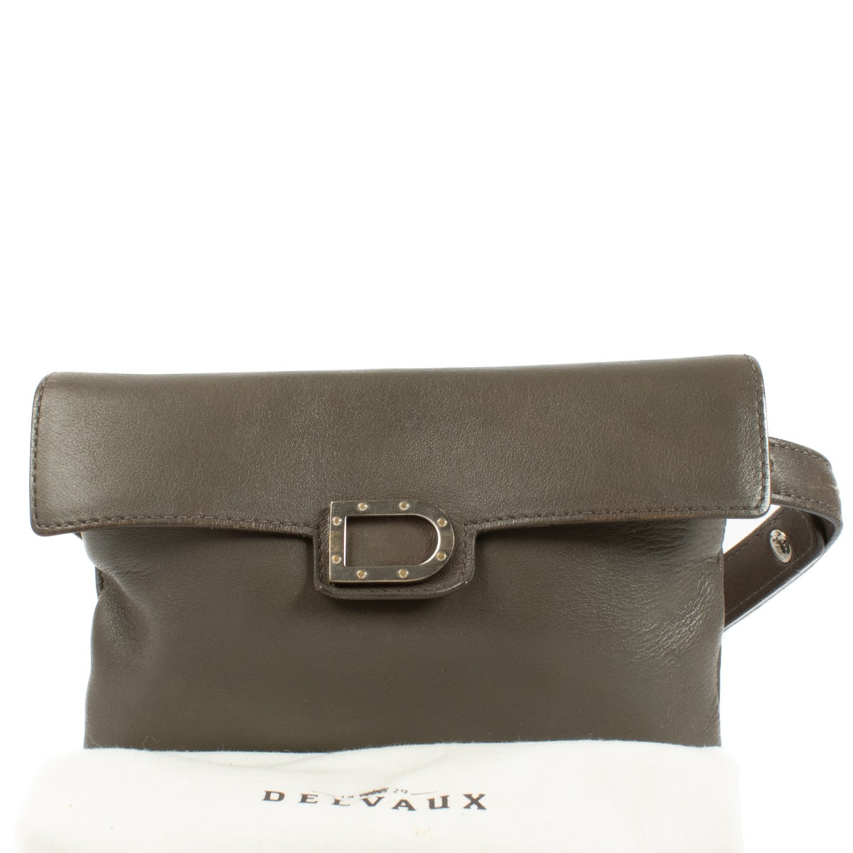 Delvaux Taupe Leren Heuptas