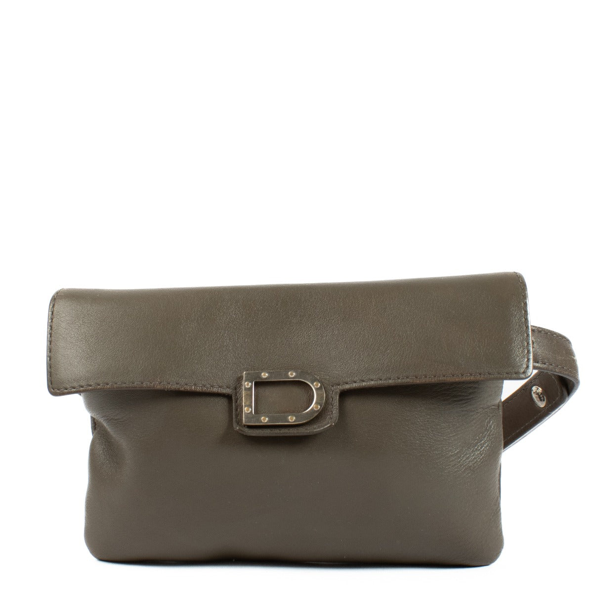 Delvaux Taupe Leren Heuptas
