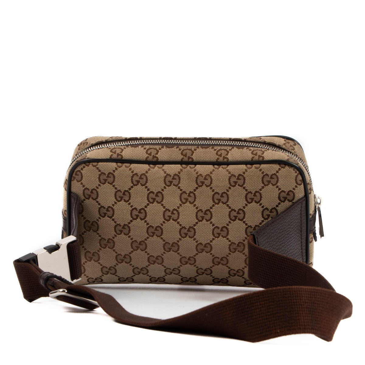 Shop safe online at Labellov in Antwerp, Brussels and Knokke this 100% authentic second hand Gucci Monogram Canvas Belt Bag