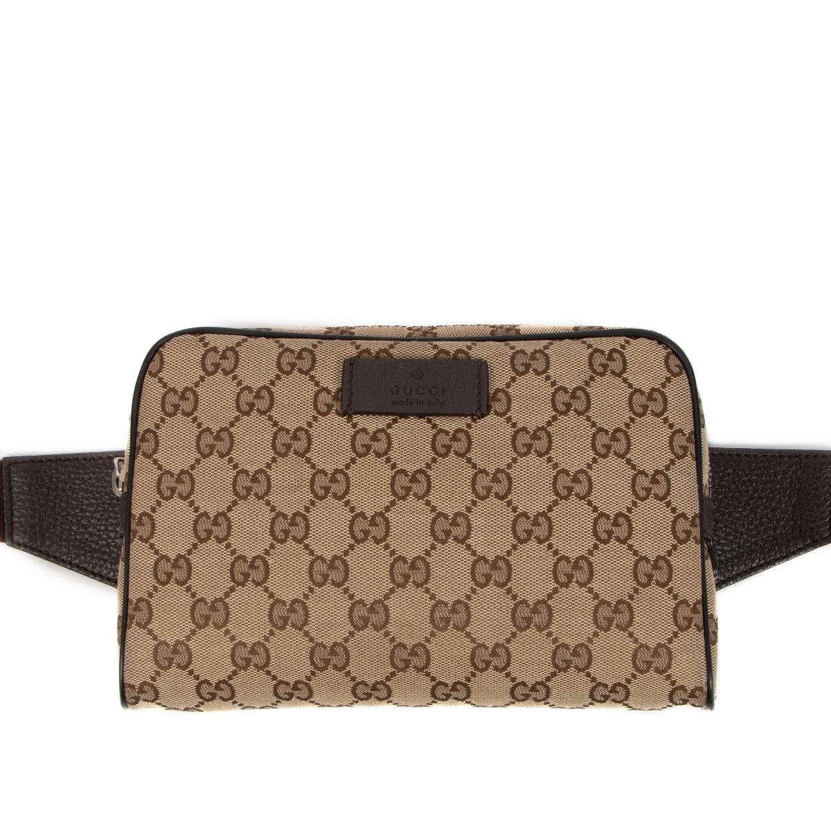 Shop safe online at Labellov in Antwerp, Brussels and Knokke this 100% authentic second hand Gucci Monogram Canvas Belt Bag