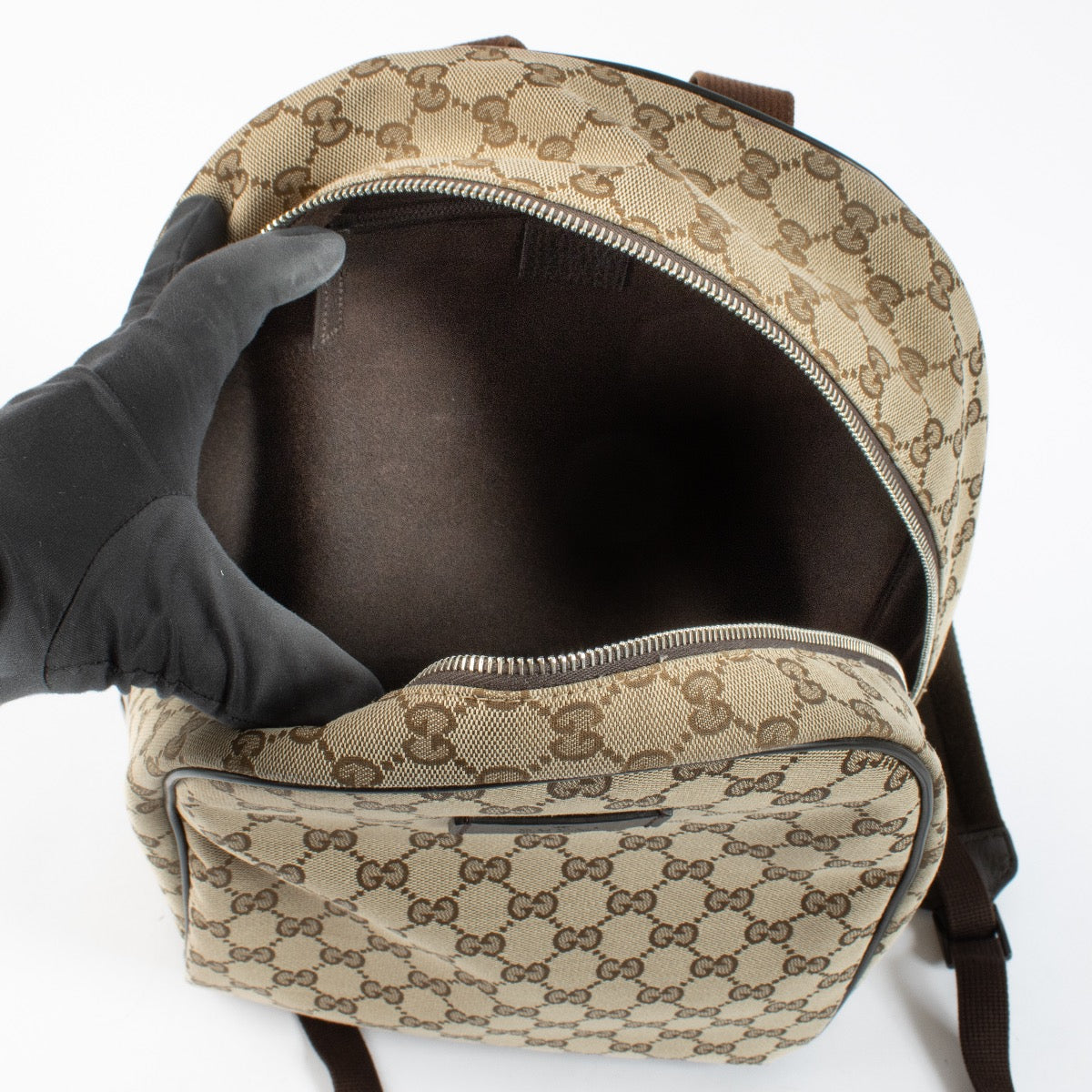 Authentic second hand gucci Monogram Backpack on Labellov.com
