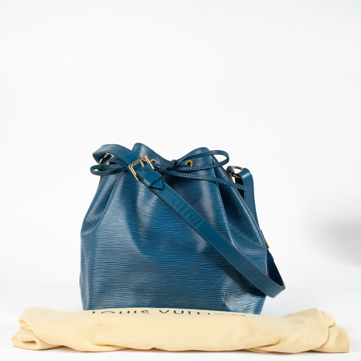 Louis Vuitton Toledo Blauwe Epi Noe Tas