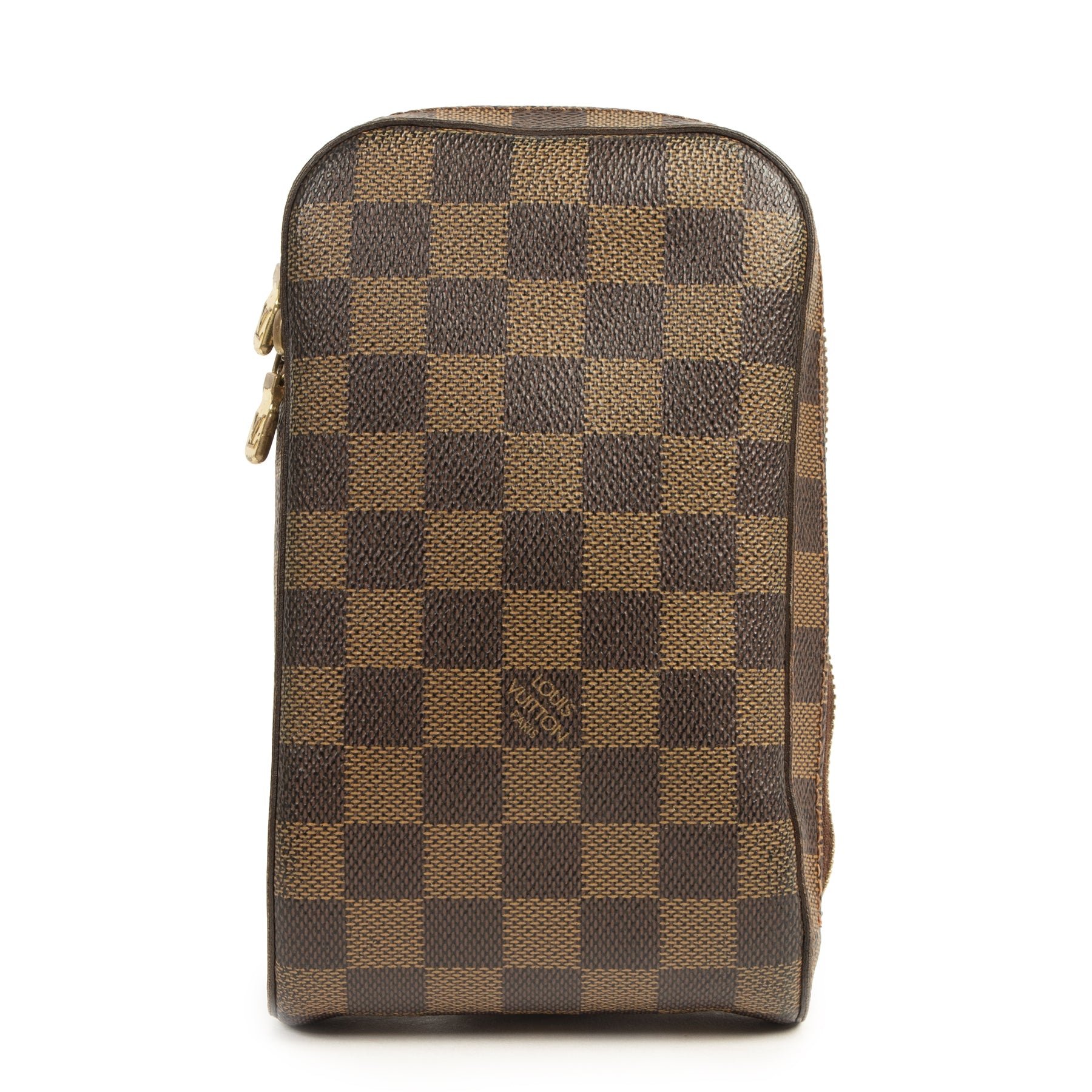 Authentic second-hand vintage Louis Vuitton Geronimos Damier Ebene Waist Bag buy online webshop LabelLOV