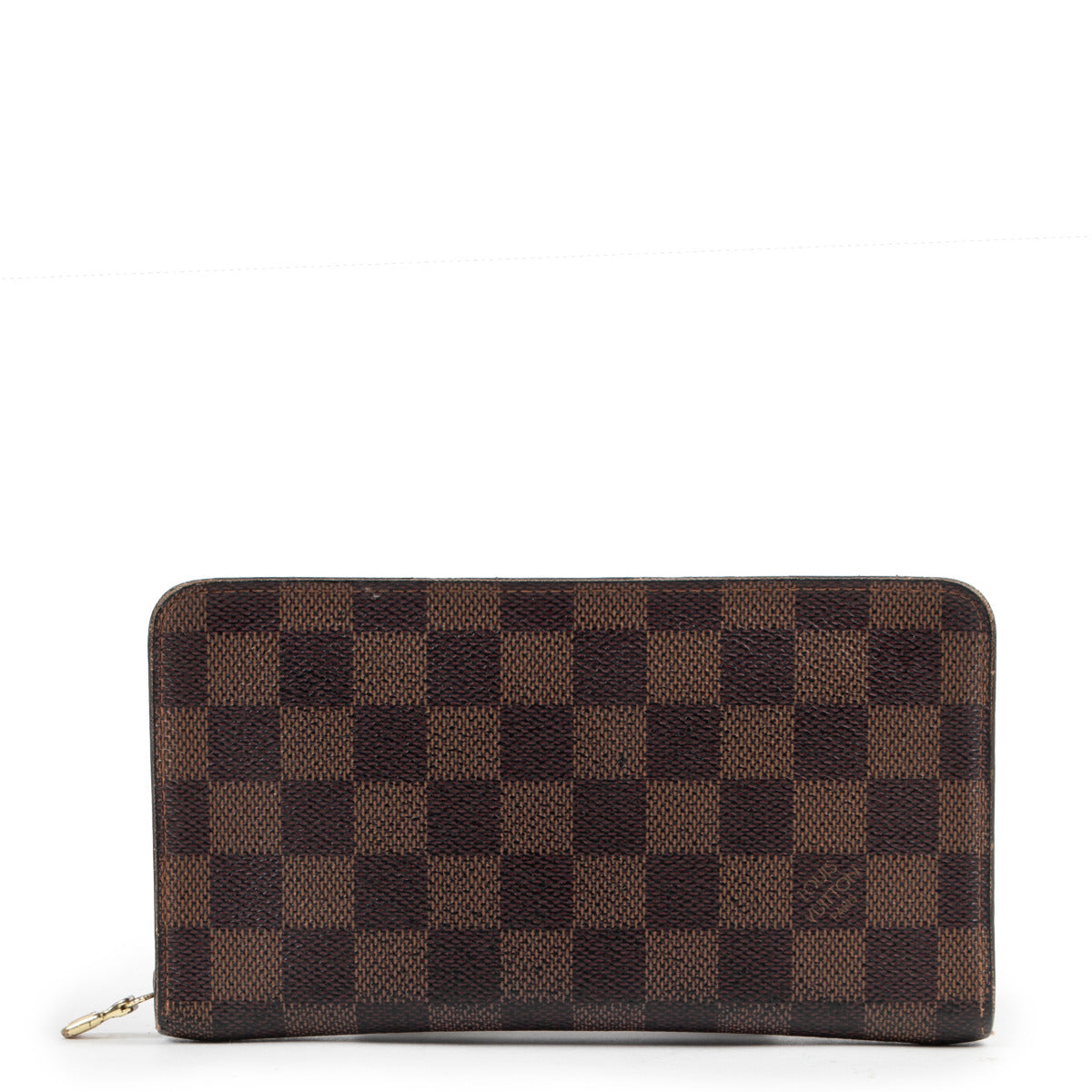 Portefeuille Louis Vuitton Damier Ebene à fermeture éclair
