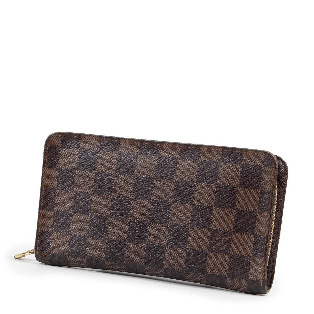Portefeuille Louis Vuitton Damier Ebene à fermeture éclair