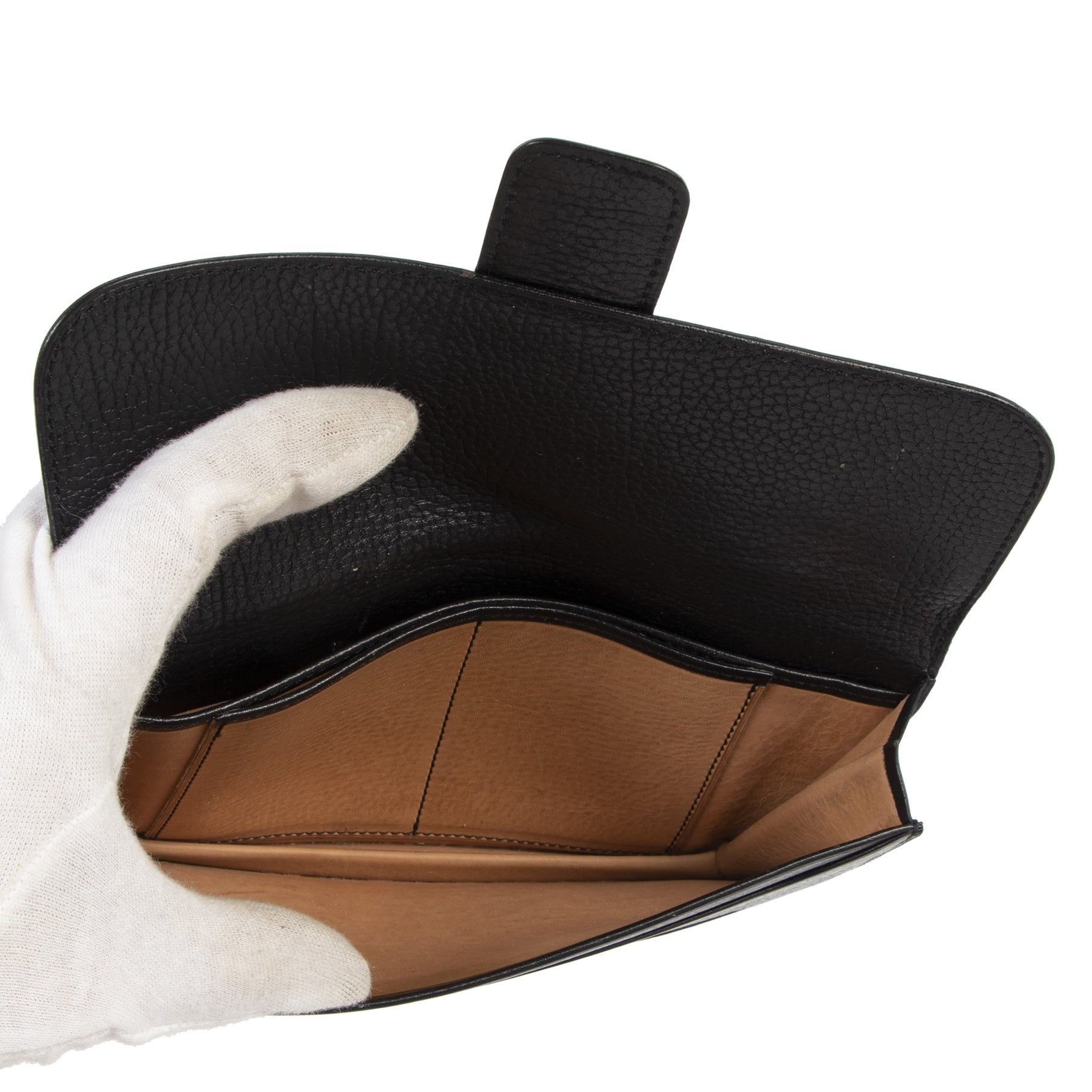 Authentique seconde-main vintage Delvaux DD Black Wallet achète en ligne webshop LabelLOV