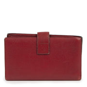 koop veilig online Delvaux Red Grained Wallet