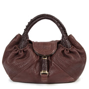 Authentic second-hand vintage Fendi Burgundy Spy Bag buy online webshop Labellov