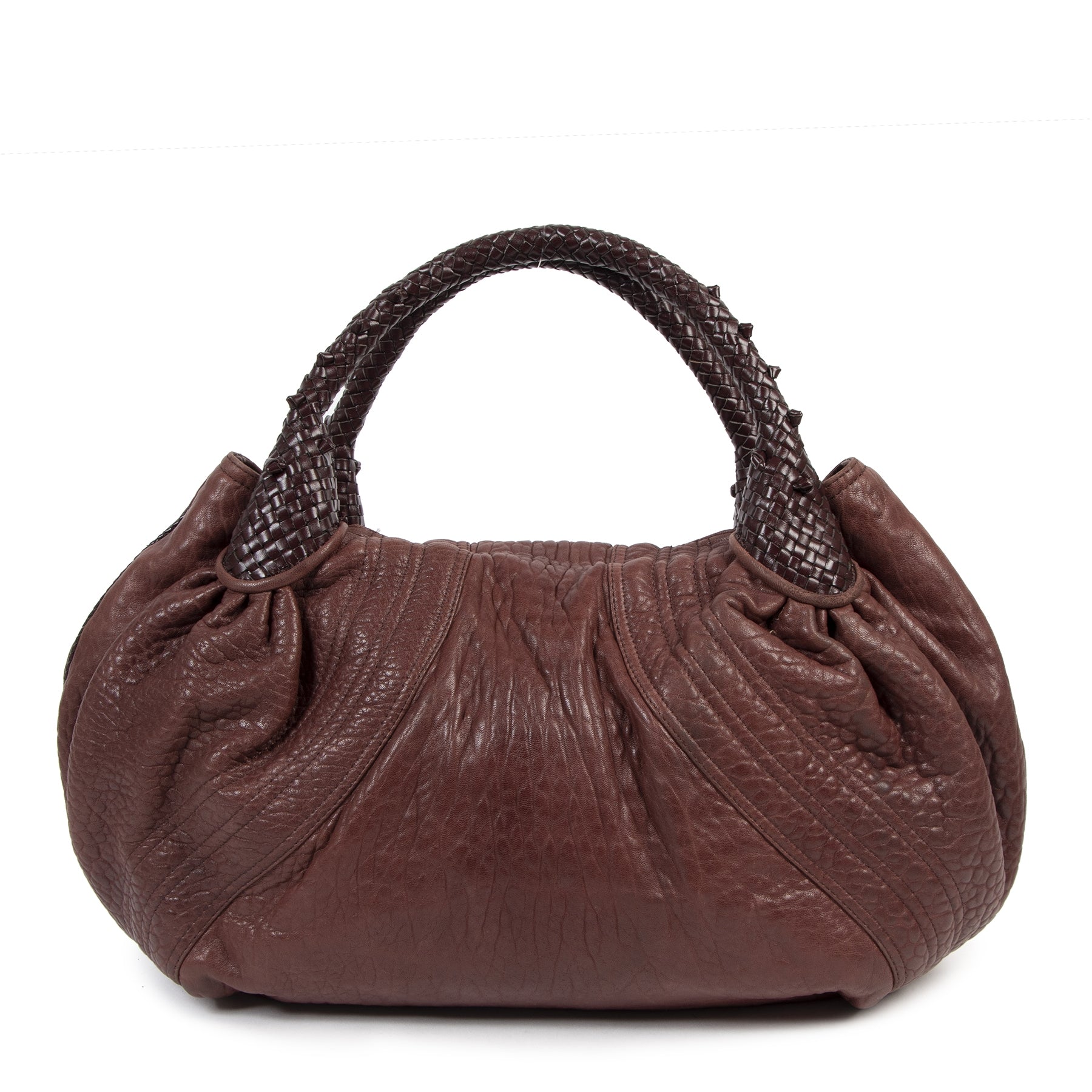 Authentique seconde-main vintage Fendi Burgundy Spy Bag achète en ligne webshop LabelLOV