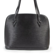 Authentic secondhand Louis Vuitton Black Epi Leather Lussac Tote designer bags fashion luxury vintage webshop safe secure online shopping