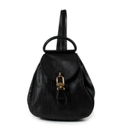 Delvaux Lucifer GM Black Toile de Cuir Backpack