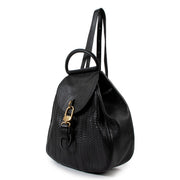 Delvaux Lucifer GM Black Toile de Cuir Backpack