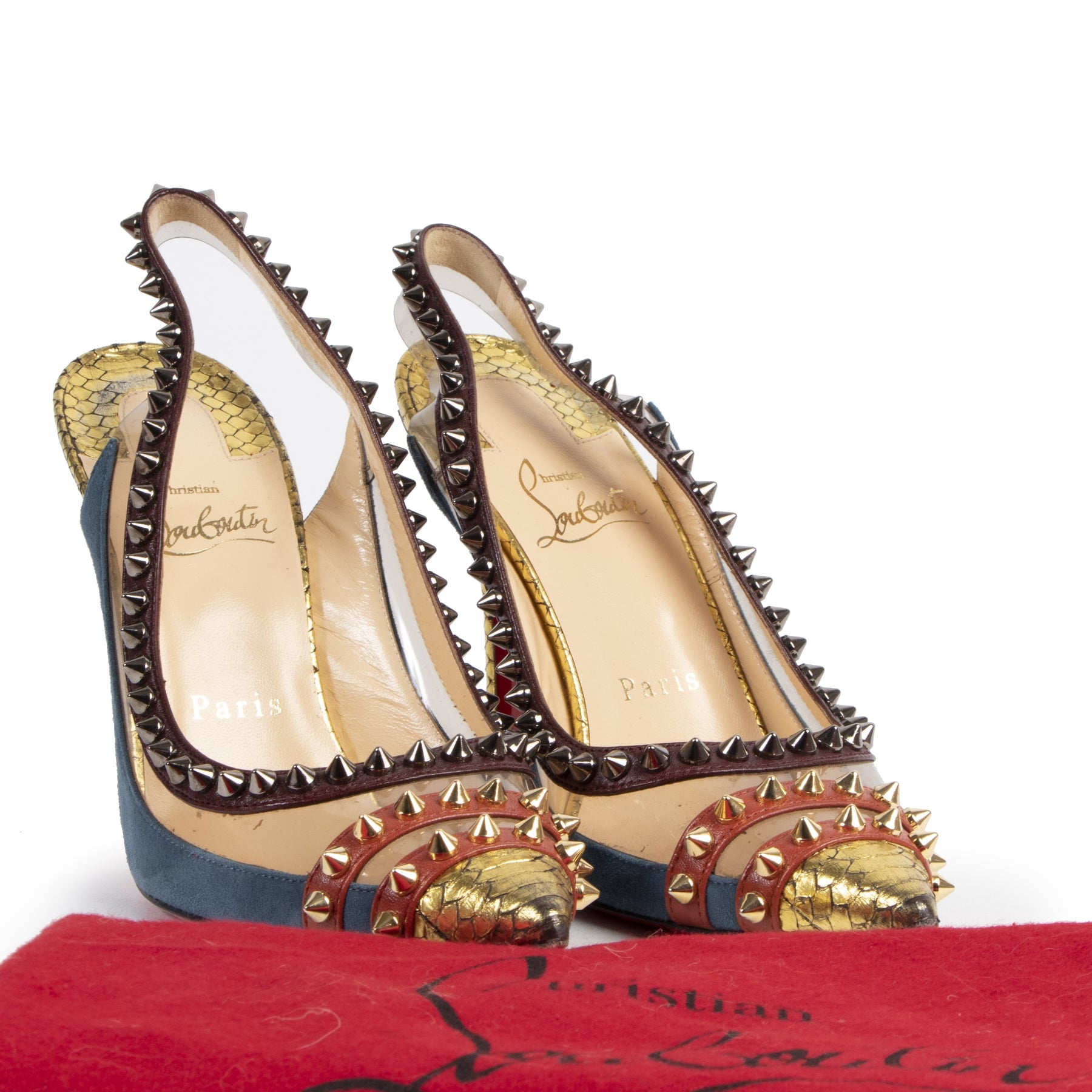 Authentic secondhand Christian Louboutin Multicolor Studded Heels - Size 36 designer bags fashion luxury vintage webshop safe secure online shopping high end designer brands