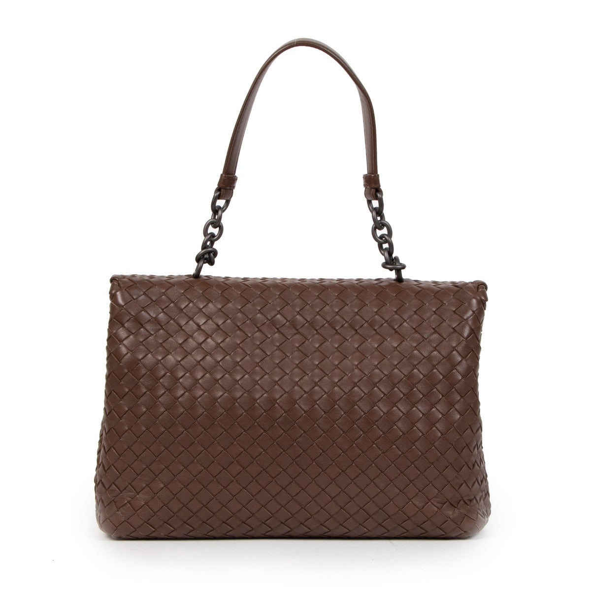 Buy second hand designer vintage Bottega Veneta Brown Olimpia Intrecciato Bag at Labellov
