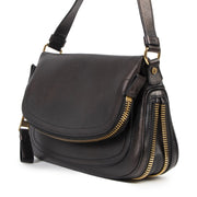 Authentieke tweedehands vintage Tom Ford Jennifer Black Leather Medium Crossbody Bag koop online webshop LabelLOV