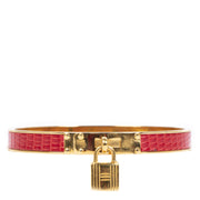 Authentic second-hand vintage Hermès Kelly Crocodile Bangle buy online webshop LabelLOV