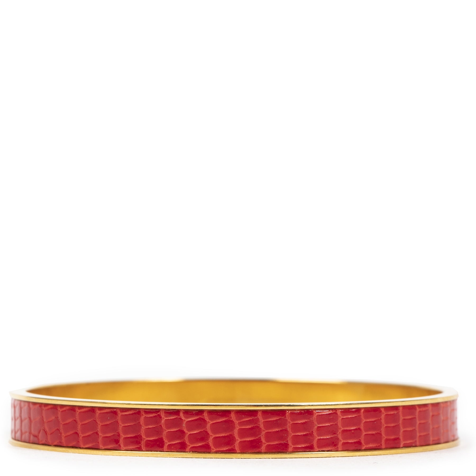 Authentieke tweedehands vintage Hermès Kelly Crocodile Bangle koop online webshop LabelLOV