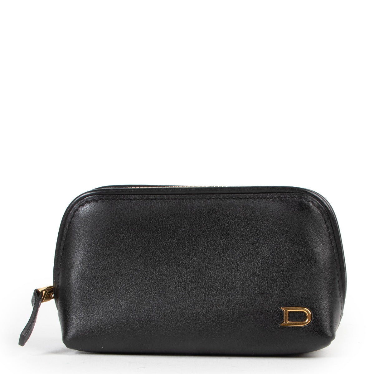 Buy in very good condition a Delvaux Black Leather Pochette Wallet