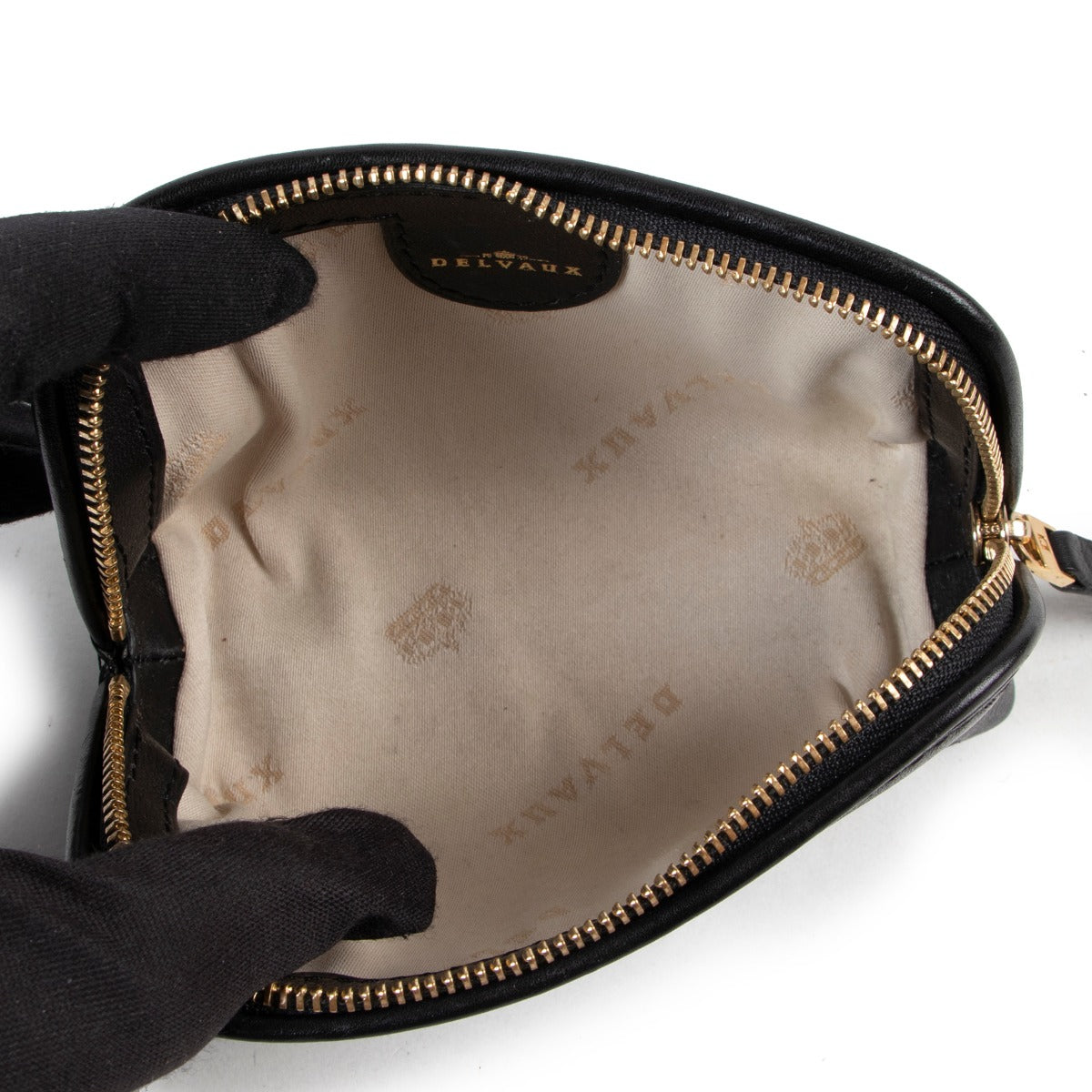 Buy Delvaux Black Leather Pochette reliably.