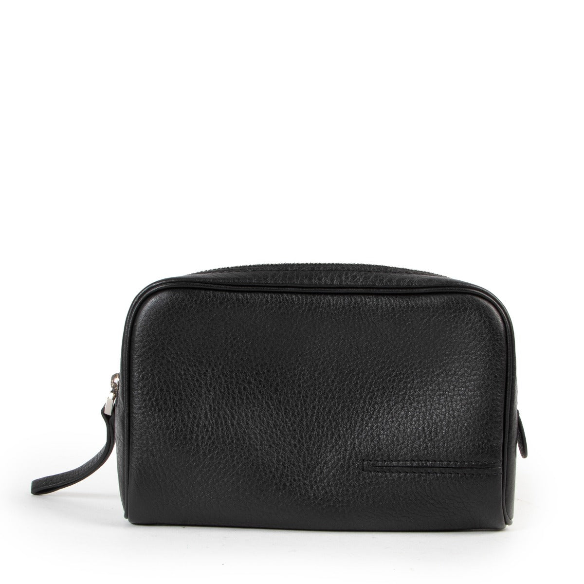 Delvaux Black Leather Pochette on Labellov, Worldwide Shipping
