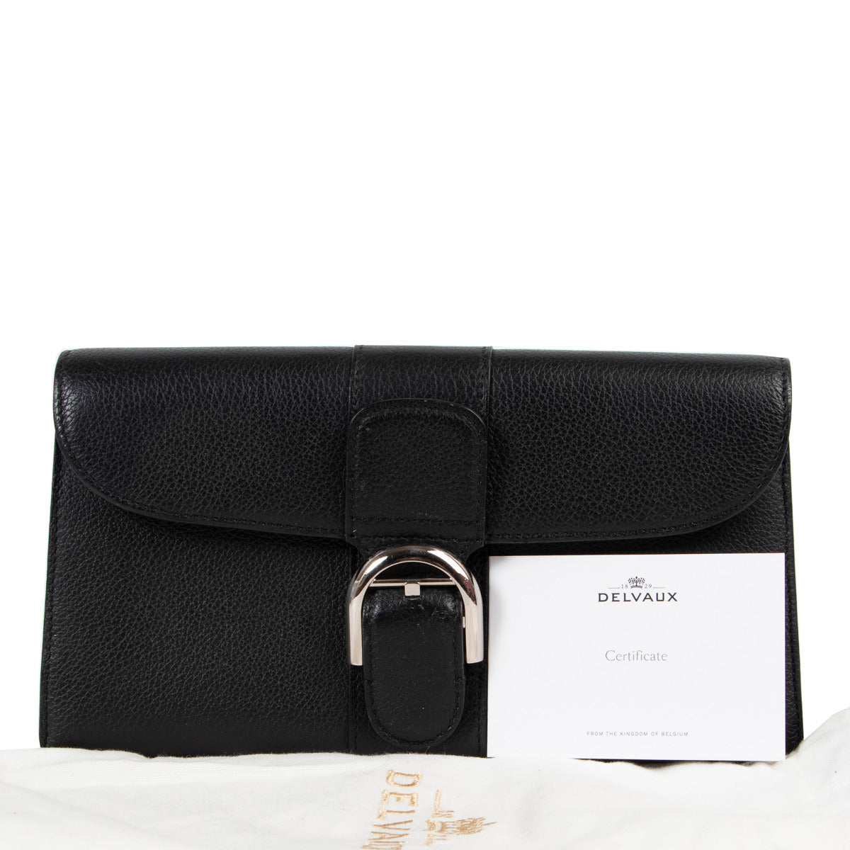 Delvaux Black Brillant PTF Long Sellier Wallet for the best price at Labellov secondhand luxury.