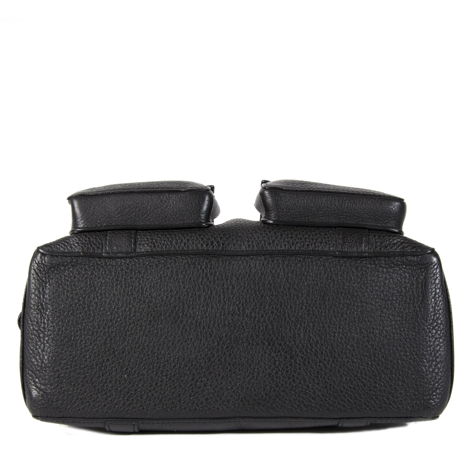 Authentic secondhand Delvaux Black Leather Front Pockets Shoulder Bag designer bags luxury vintage webshop fashion safe secure online shopping