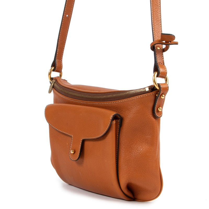 Shop safe online authentic second hand Delvaux Cognac Shoulder bag in very good condition at Labellov.Com.