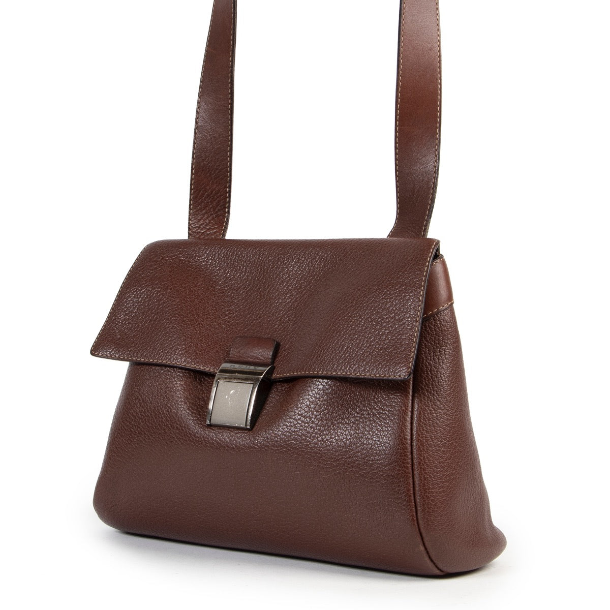 Shop safe online an authentic second hand Delvaux deux de Delvaux Blue Top handle at the right price at Labellov.com.