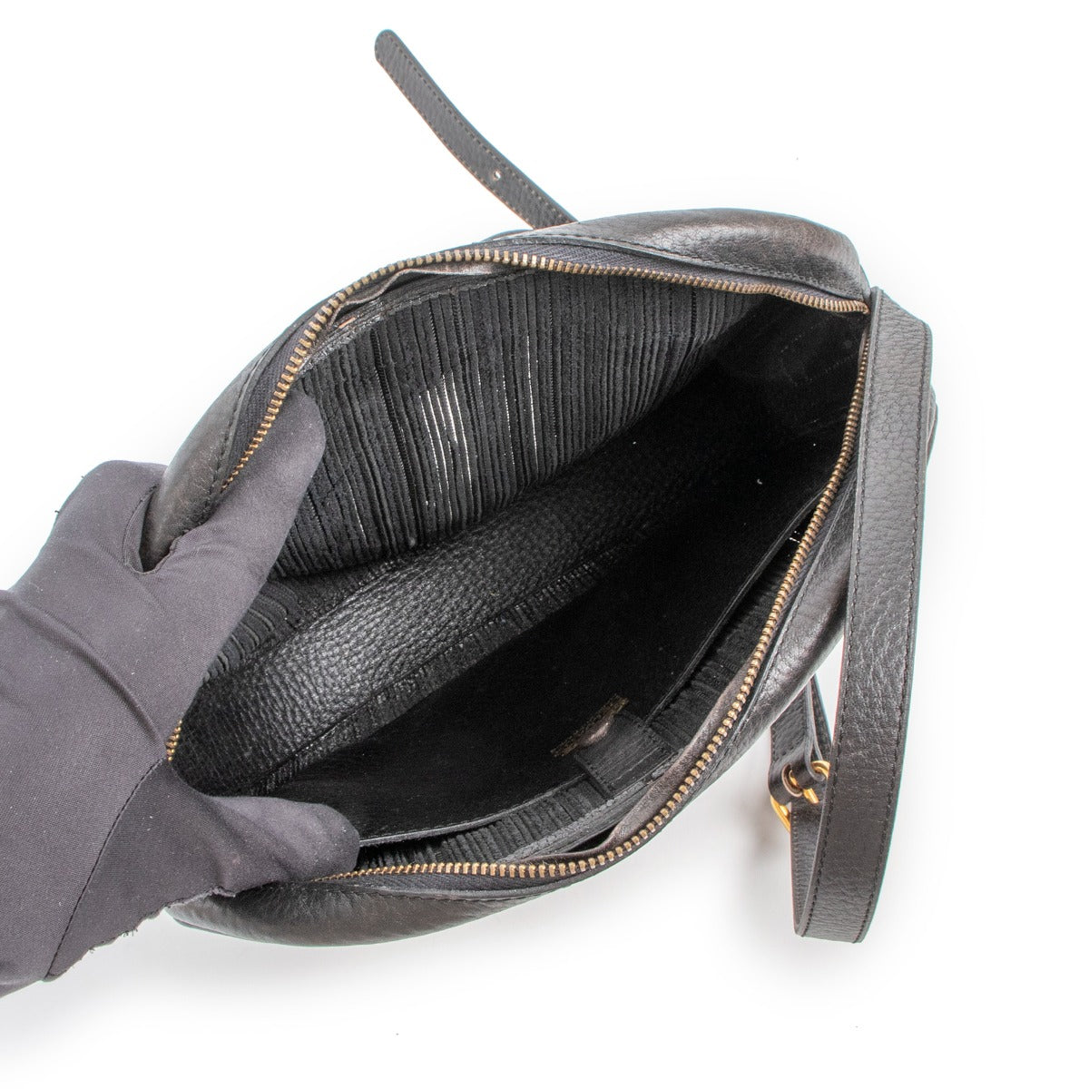 Delvaux Black Toile De Cuir Vintage Crossbody Bag
