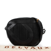 Buy an authentic second-hand Delvaux Black Toile De Cuir Crossbody Bag in very good condition at Labellov Antwerp.
