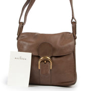 Delvaux Taupe Brillant Lambskin Leather Crossbody in good condition for sale on Labellov vintage site for 2nd hand designer bags in original state