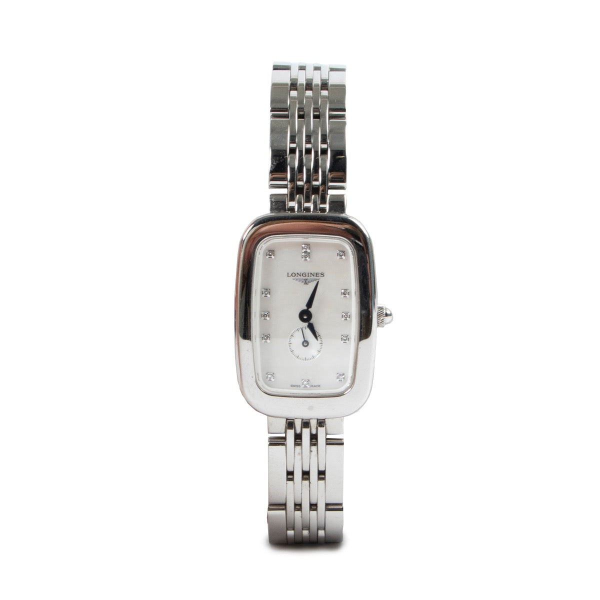 Shop safe online at Labellov in Antwerp this 100% authentic second hand Longines Silver Stainless Steel Equestrian Watch