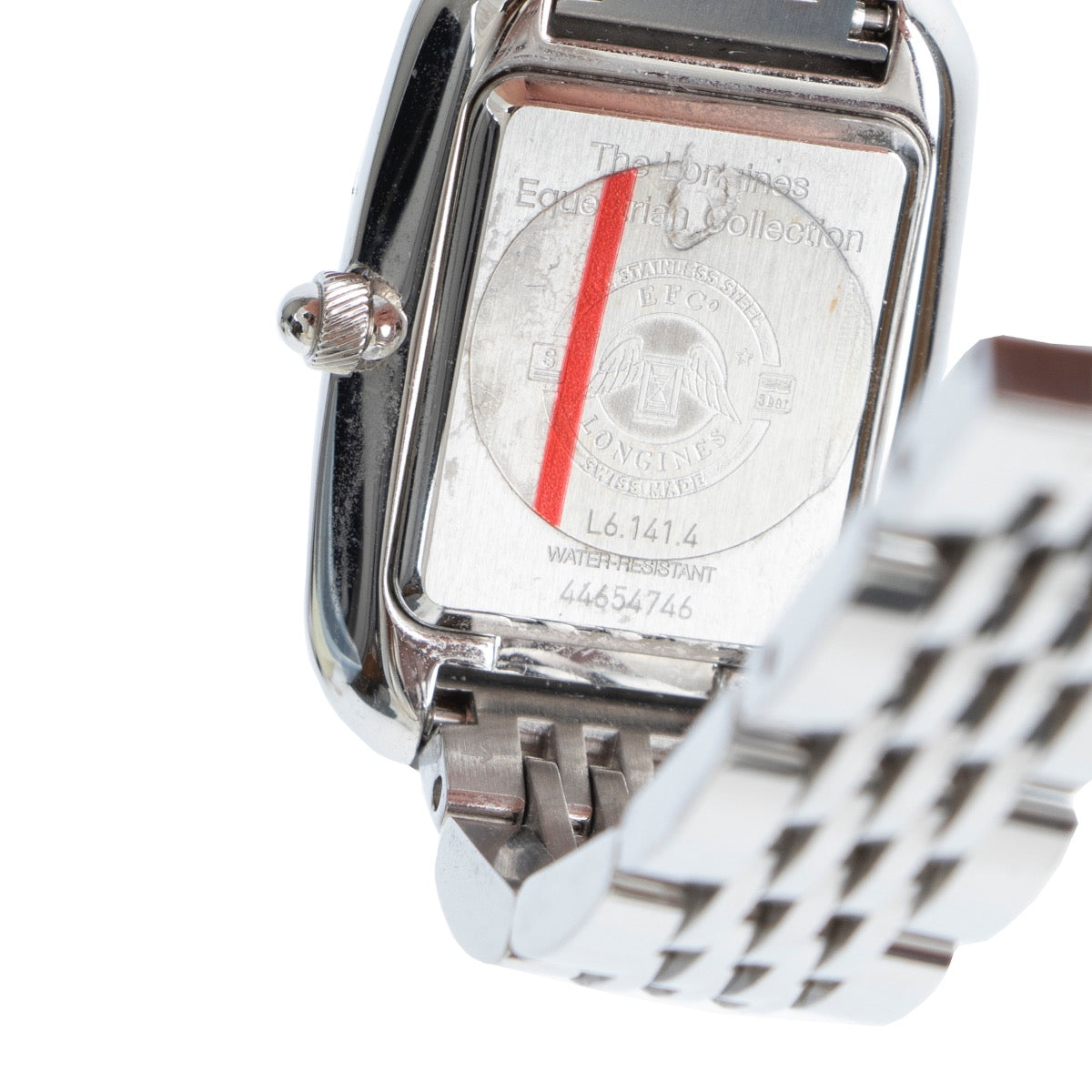 Shop safe online at Labellov in Antwerp this 100% authentic second hand Longines Silver Stainless Steel Equestrian Watch