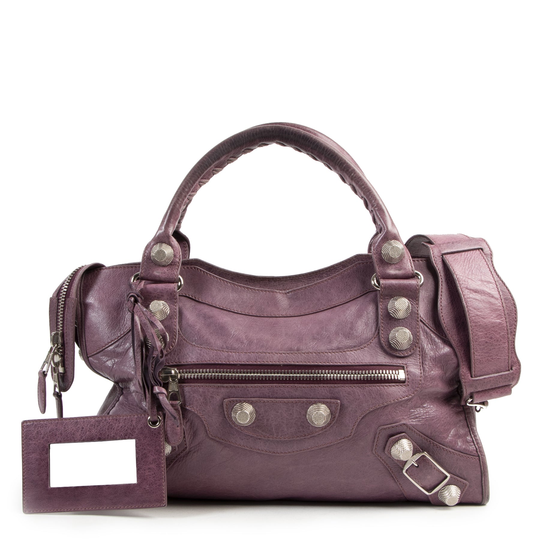 Are you looking for an authentic Balenciaga Purple Giant City PHW