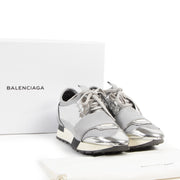 Balenciaga Race Runner Silver Sneakers - size 35 - for sale