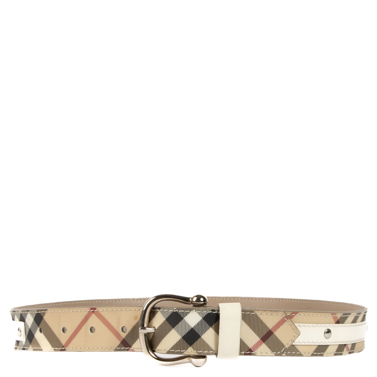 Shop 100% authentic secondhand Burberry Check Slim Belt - Size 80 on Labellov.com