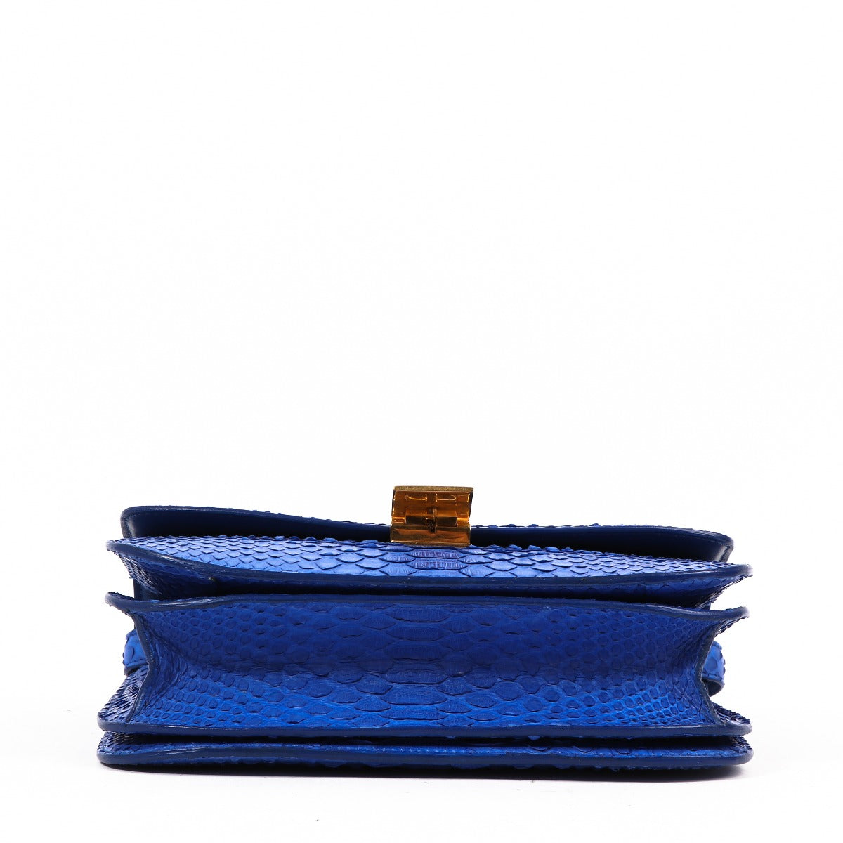 Celine Royal Blue Python Medium Classic Box Bag
