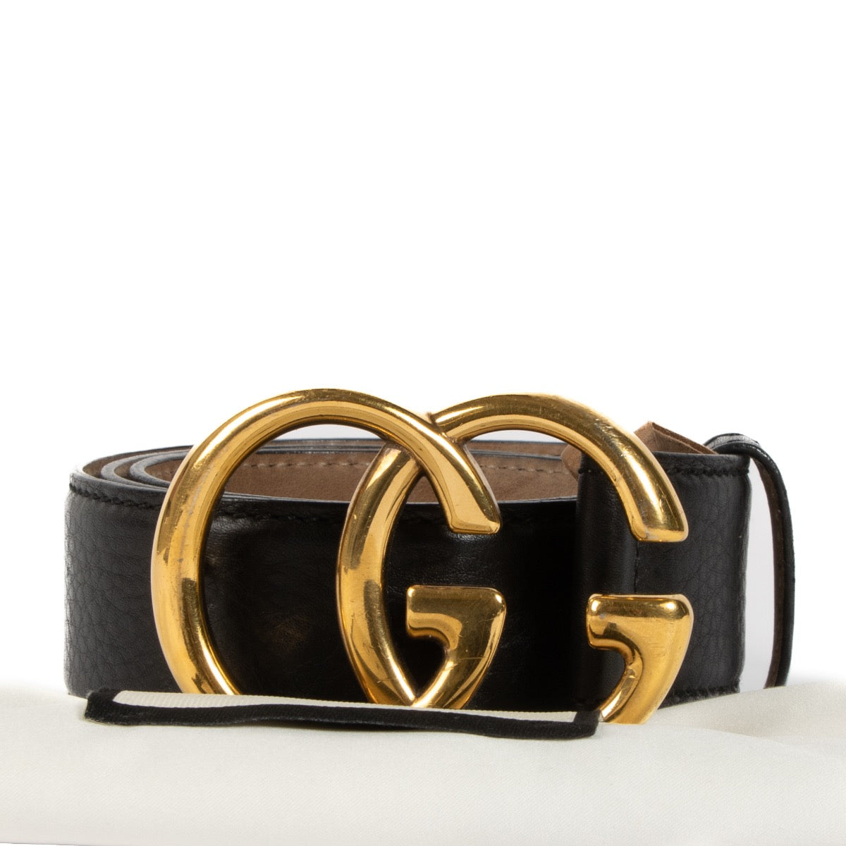 shop 100% authentic second hand Gucci Black Double G Belt - Size 80 on Labellov.com