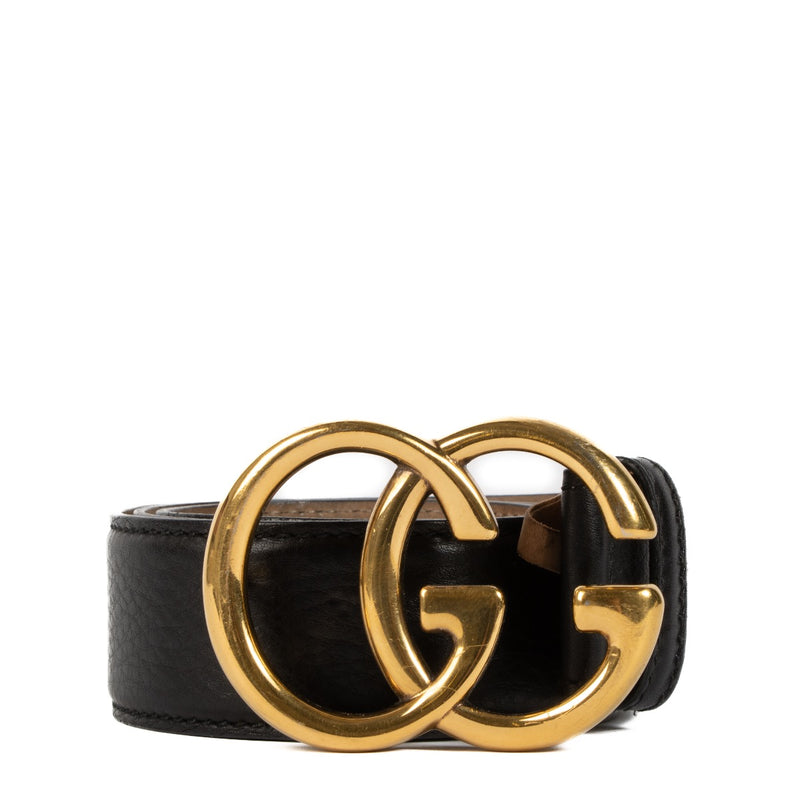 shop 100% authentic second hand Gucci Black Double G Belt - Size 80 on Labellov.com