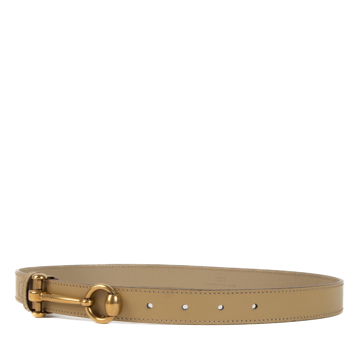 Shop 100% authentic secondhand Gucci Beige Horsebit Slim Belt on Labellov.com